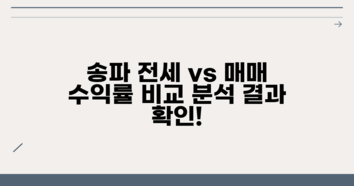 송파 전세 vs 매매 수익률 비교
