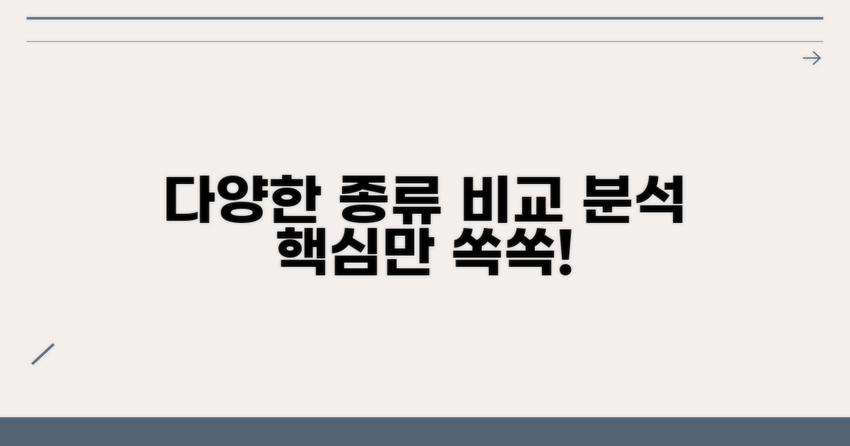 다양한 종류 비교 분석해 보기