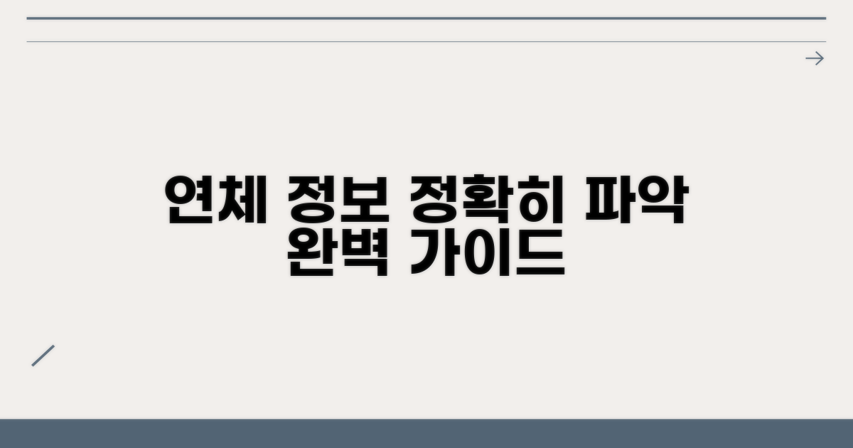 연체 정보, 정확히 파악하는 방법