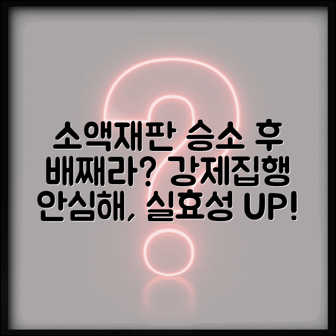 소액재판 승소해도 상대방이 안 주면 어떻게 하나요 | 소액재판승소 | 강제집행 | 실효성