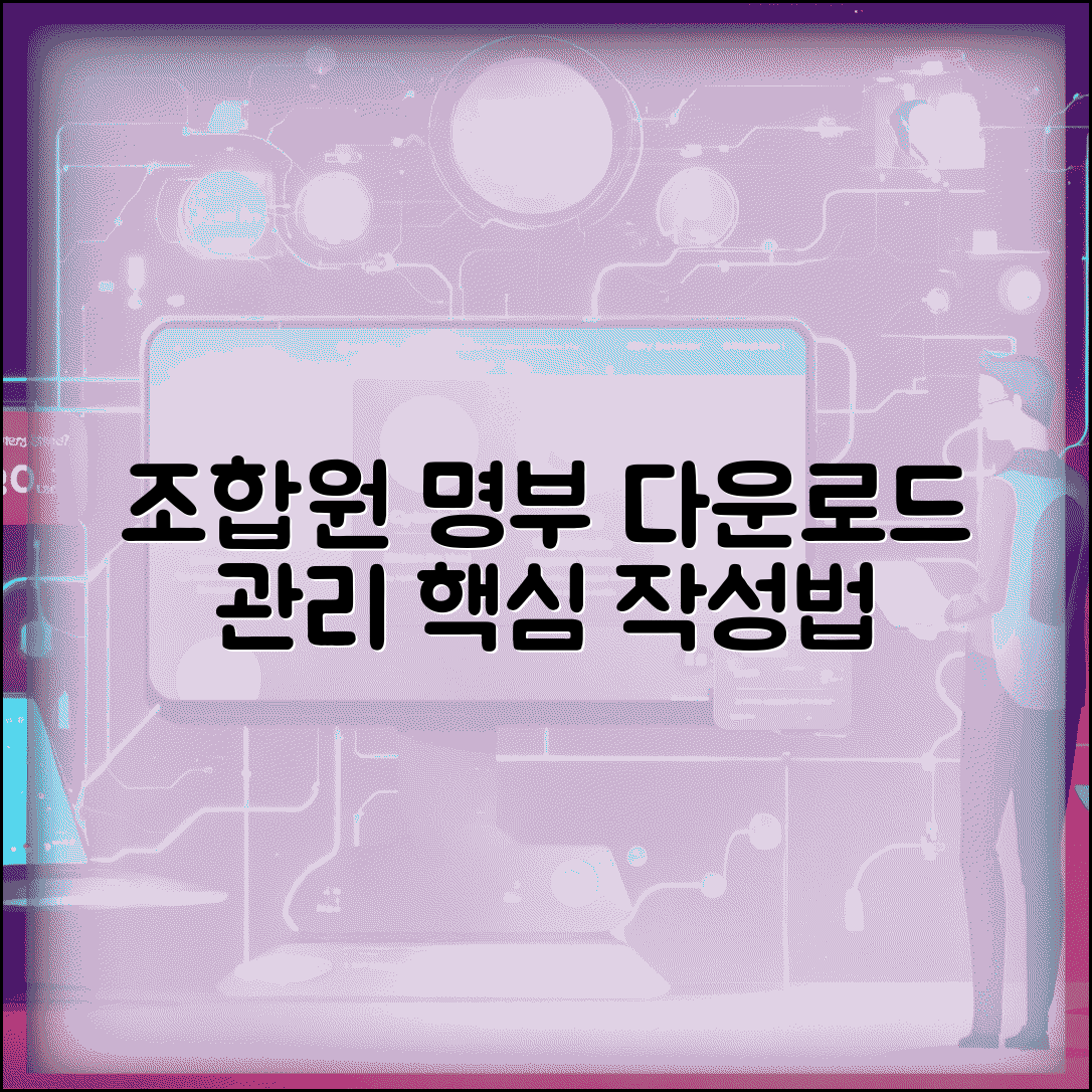 조합원 명부 양식 다운로드 | 조합원 명단 작성과 관리 방법