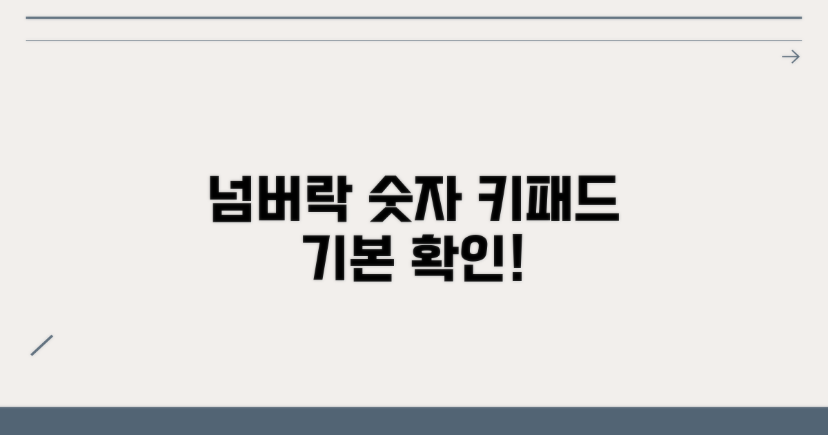 넘버락 숫자 키패드 기본 확인