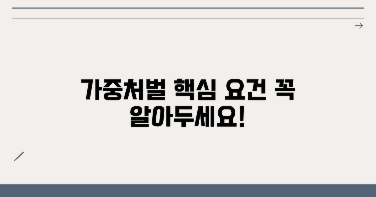 가중처벌 기준과 핵심 요건 이해