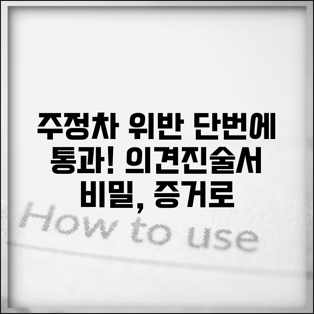 주정차위반 의견진술서 작성법 | 설득력 있는 진술서 작성과 증거 자료 첨부