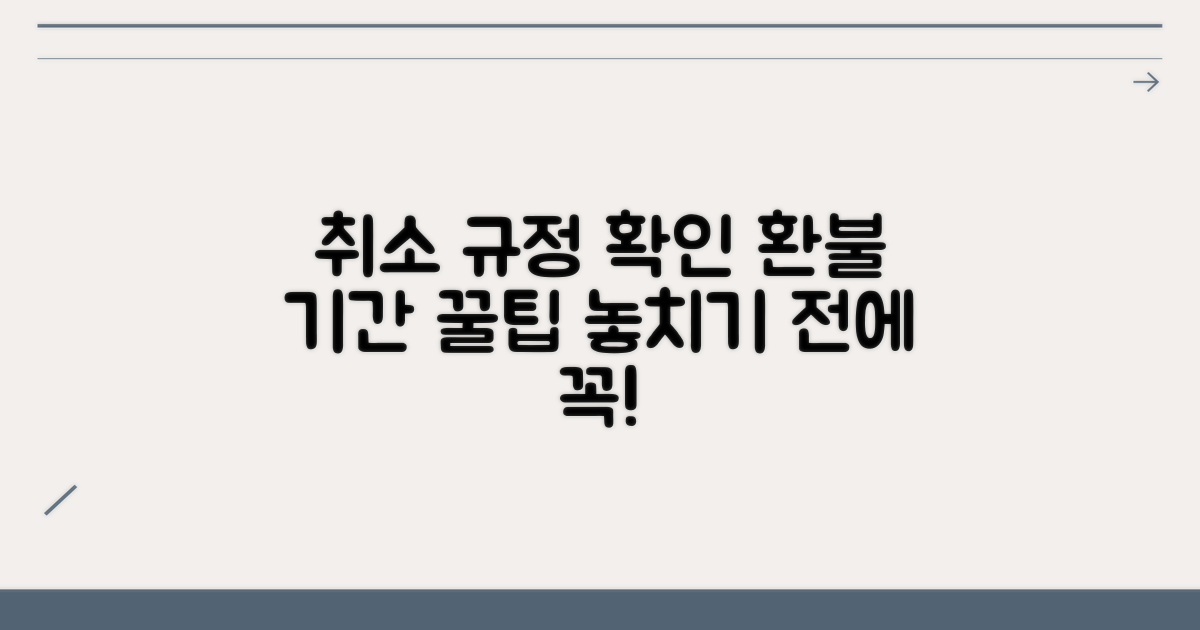 무료 취소 기간 확인 방법