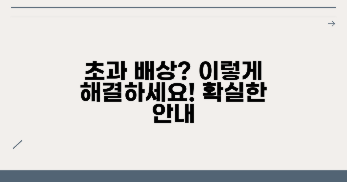 초과 배상 시 처리 방법 상세 안내