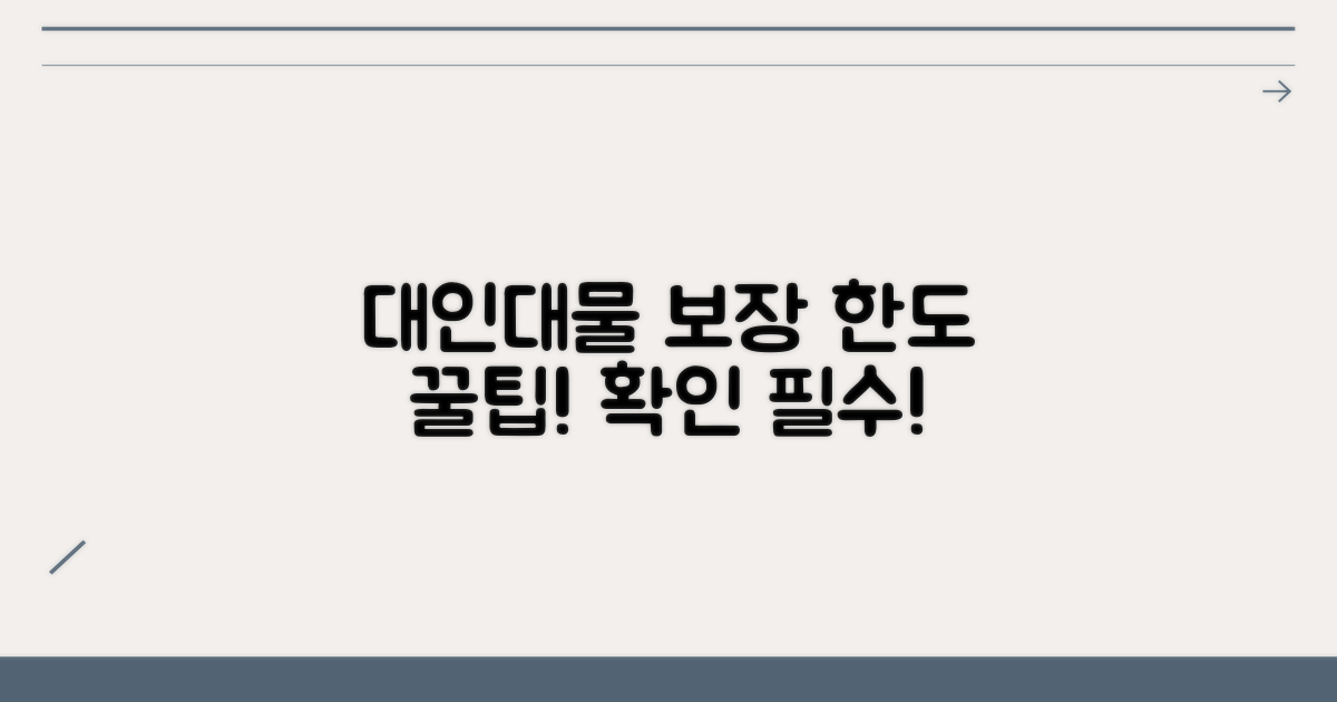 대인 대물 보장 한도 알아보기