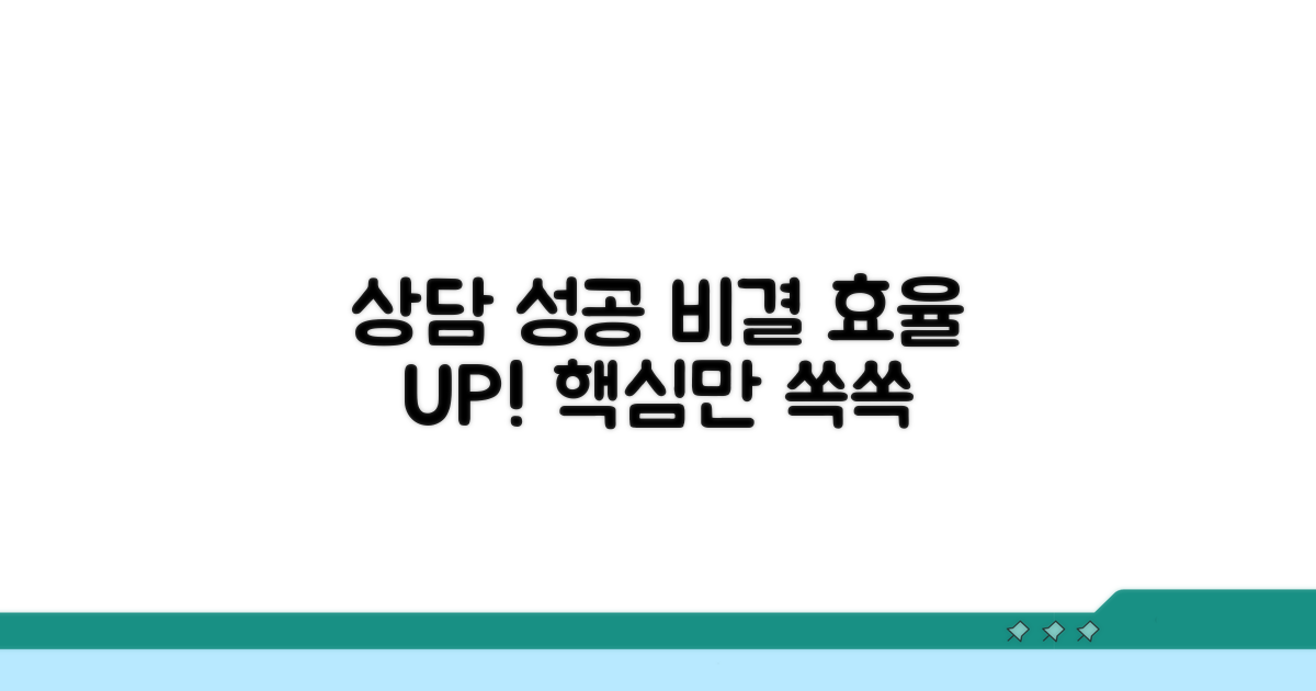효율적인 상담 진행 방법