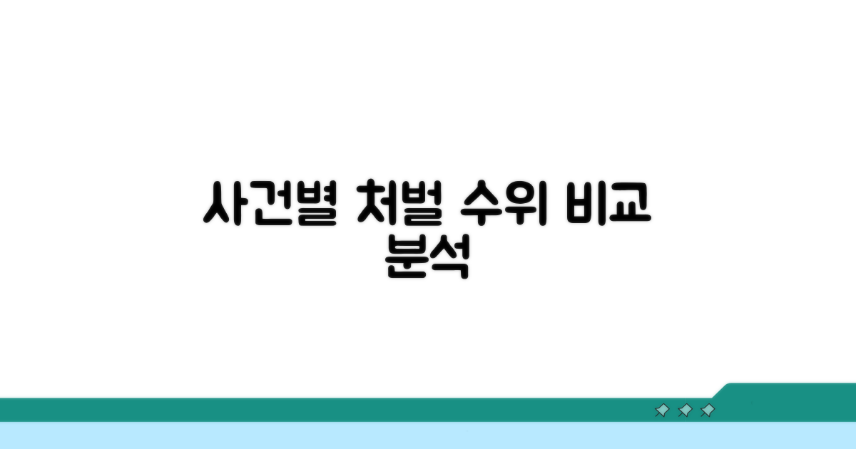 사건별 처벌 수위 비교