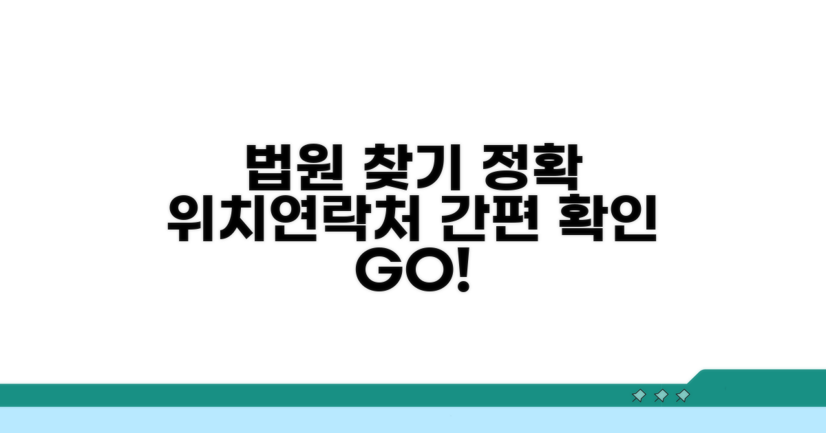 정확한 법원 위치와 연락처 확인