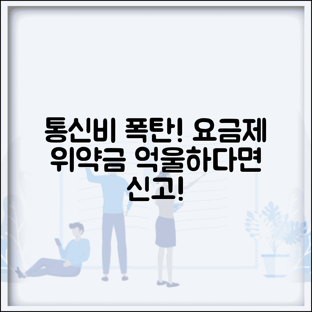통신비 위약금 부당 청구 | 휴대폰 요금제 변경 위약금과 부당 청구 신고