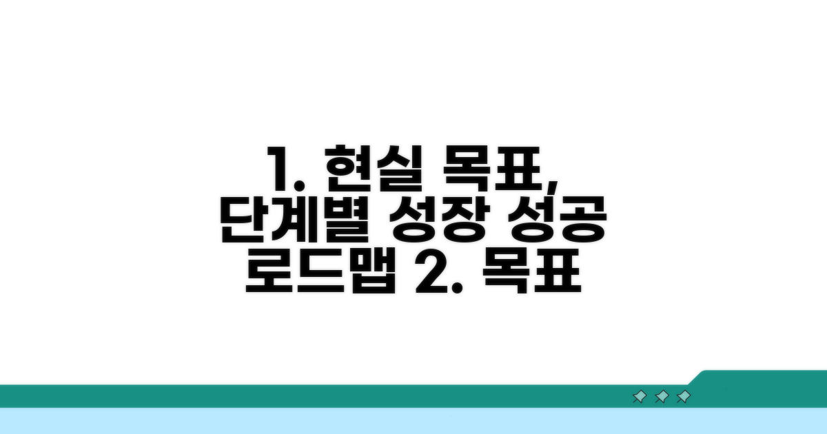 현실적 목표 설정과 단계별 성장