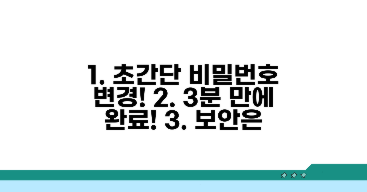 쉬운 비밀번호 변경 방법 따라하기