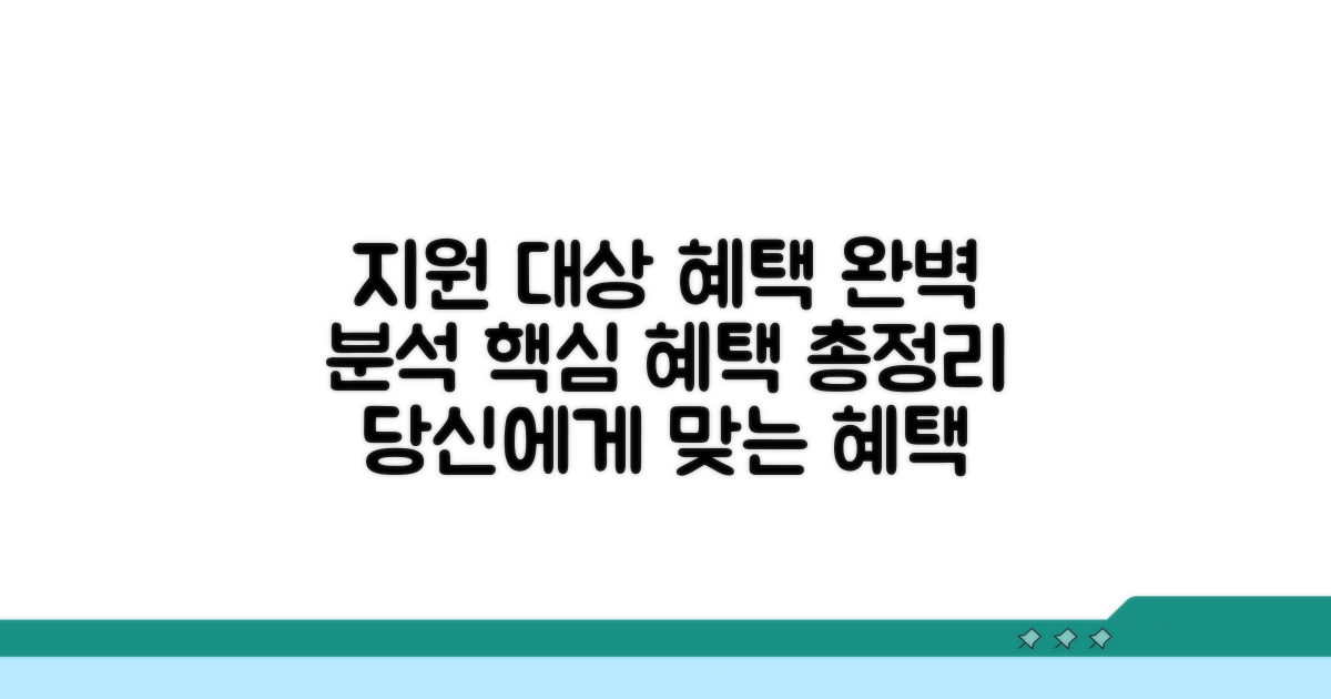 지원 대상과 주요 혜택 상세 분석