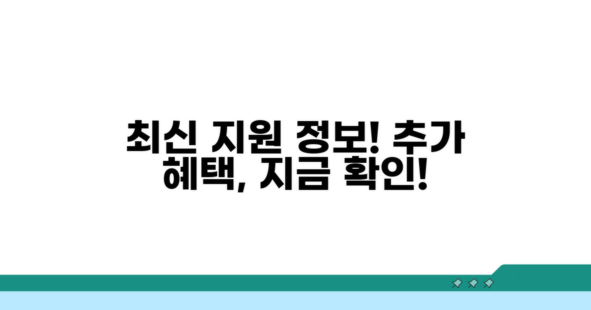 최신 지원 정보와 추가 혜택