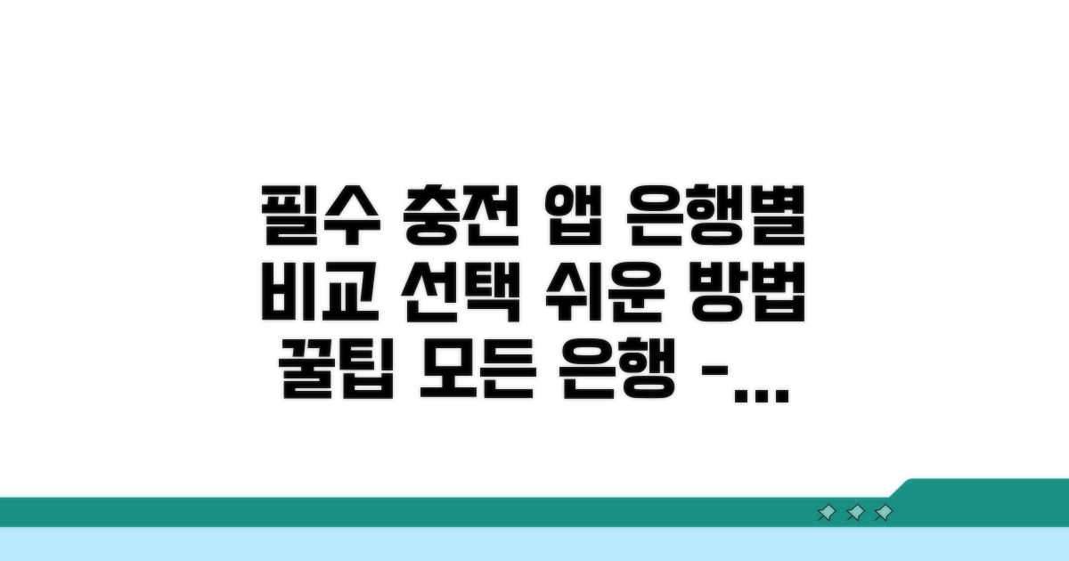 충전소 앱, 은행별 충전 방법 비교