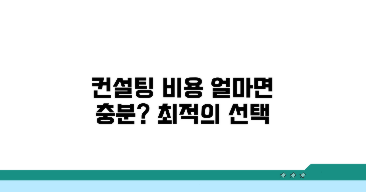 컨설팅 비용, 얼마면 충분할까?