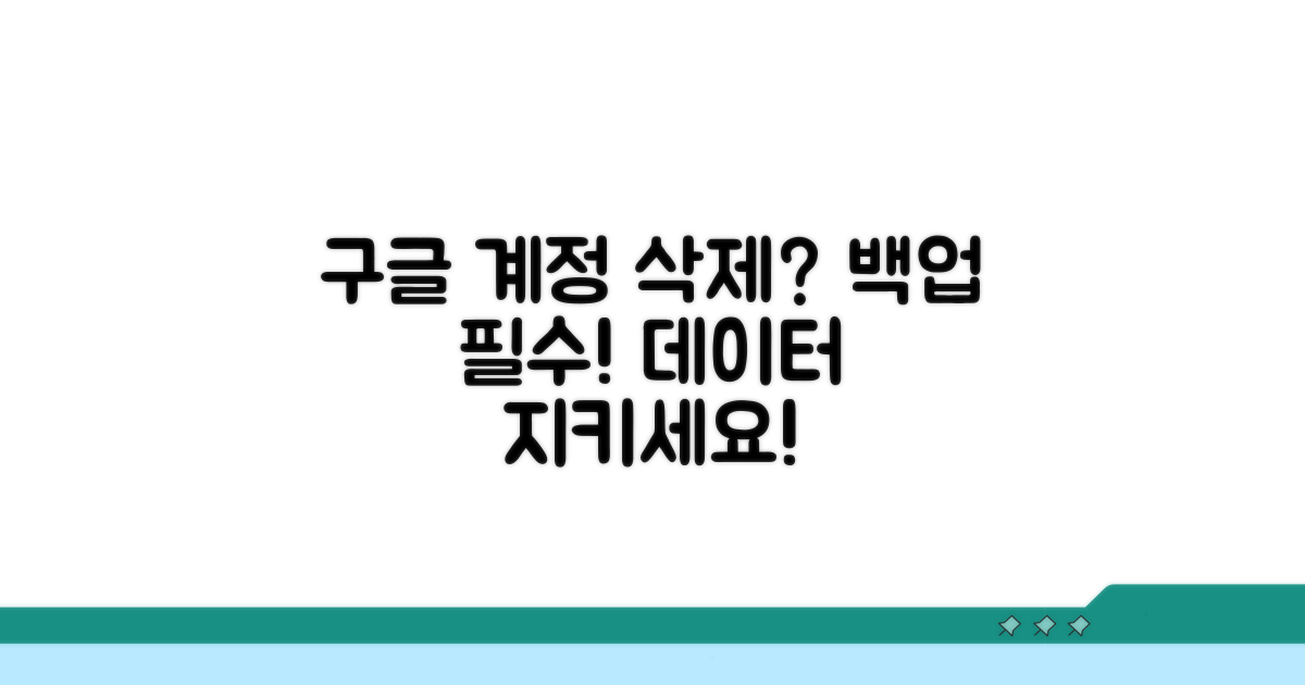 구글 계정 삭제 전 필수 데이터 백업