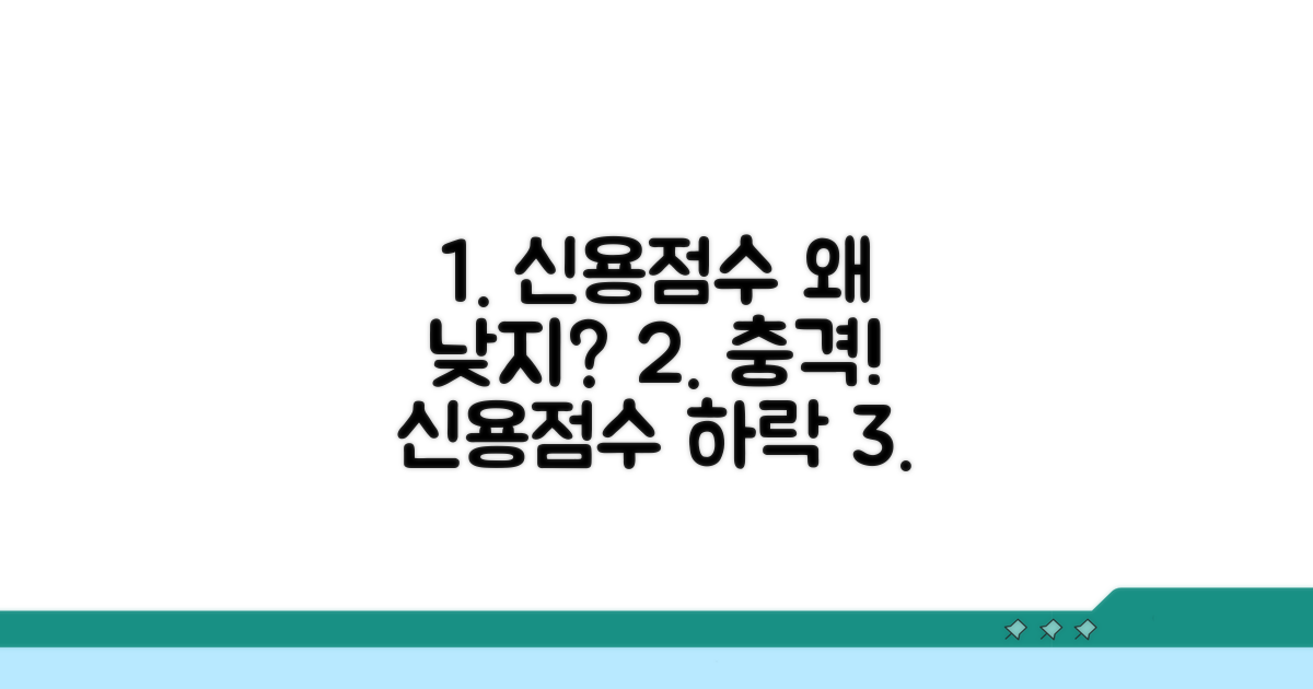 신용점수, 왜 낮을까?