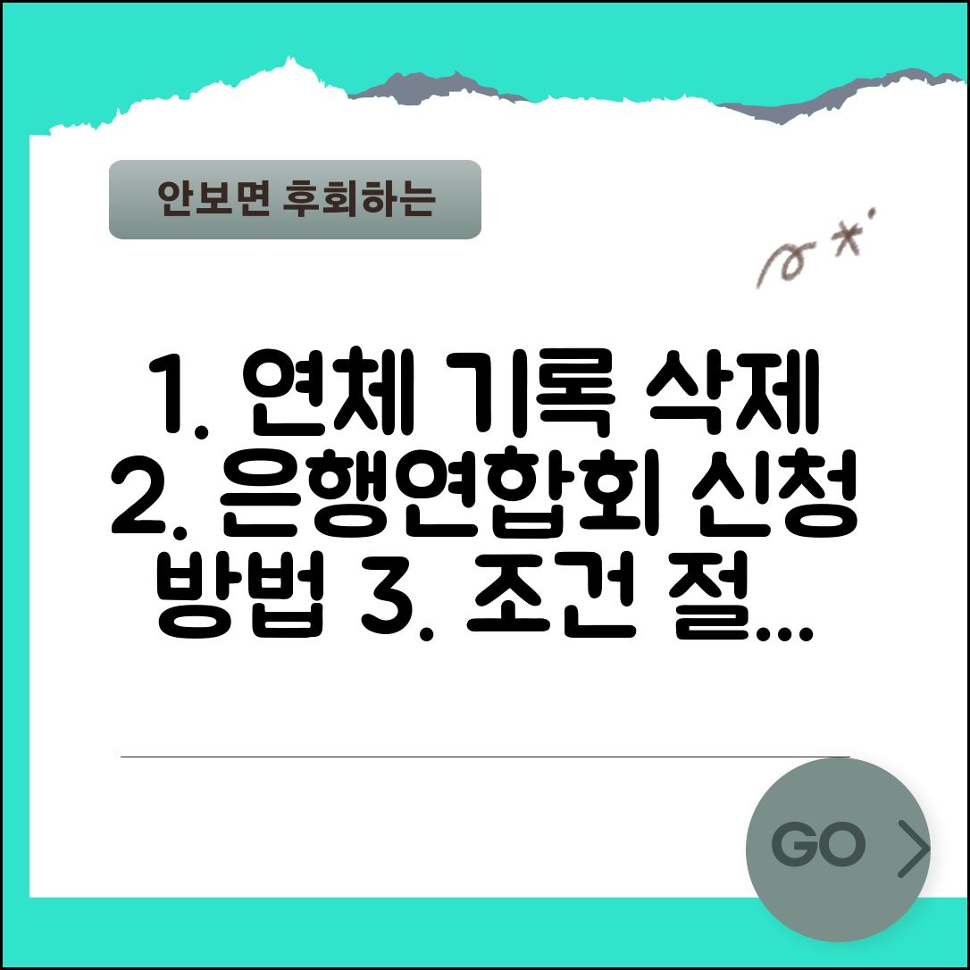 은행연합회 연체기록 삭제 신청 방법 | 연체정보 삭제 조건 및 절차 알아보기