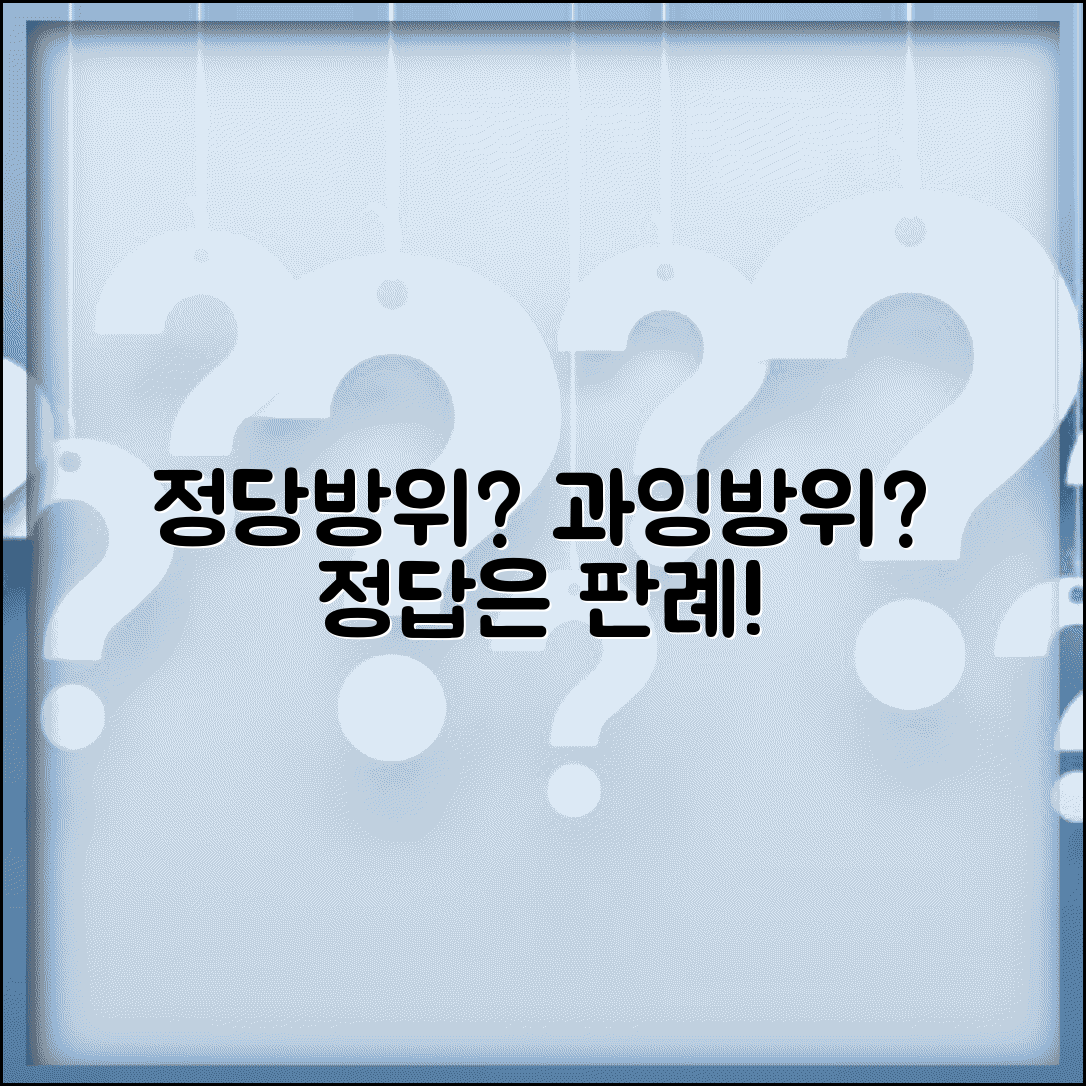 정당방위 성립 조건 판례 분석 | 과잉방위 구별 및 면책 범위 총정리