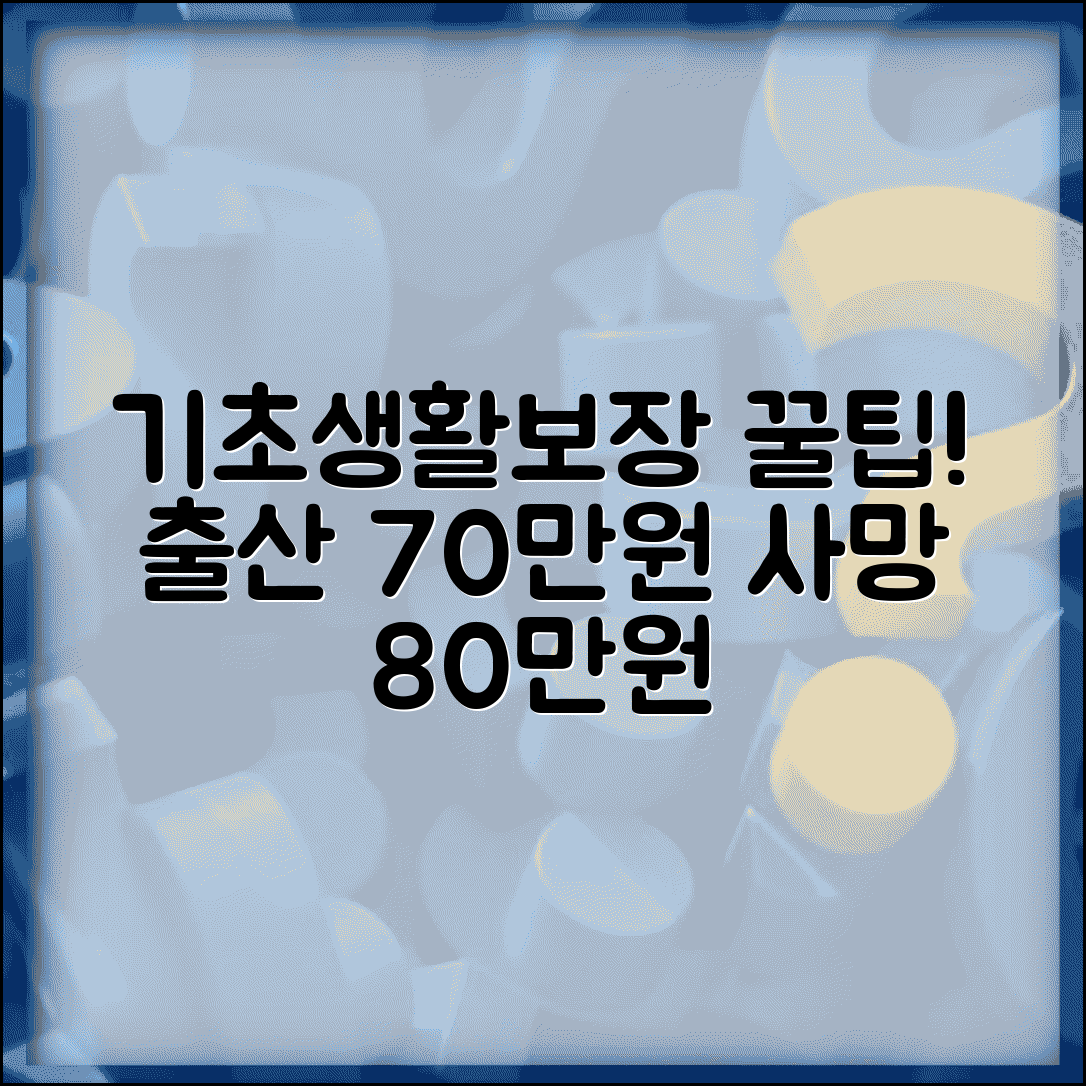 국민기초생활보장 해산급여 장제급여 | 출산 70만원, 사망 80만원 신청 방법 및 지급 기준 총정리