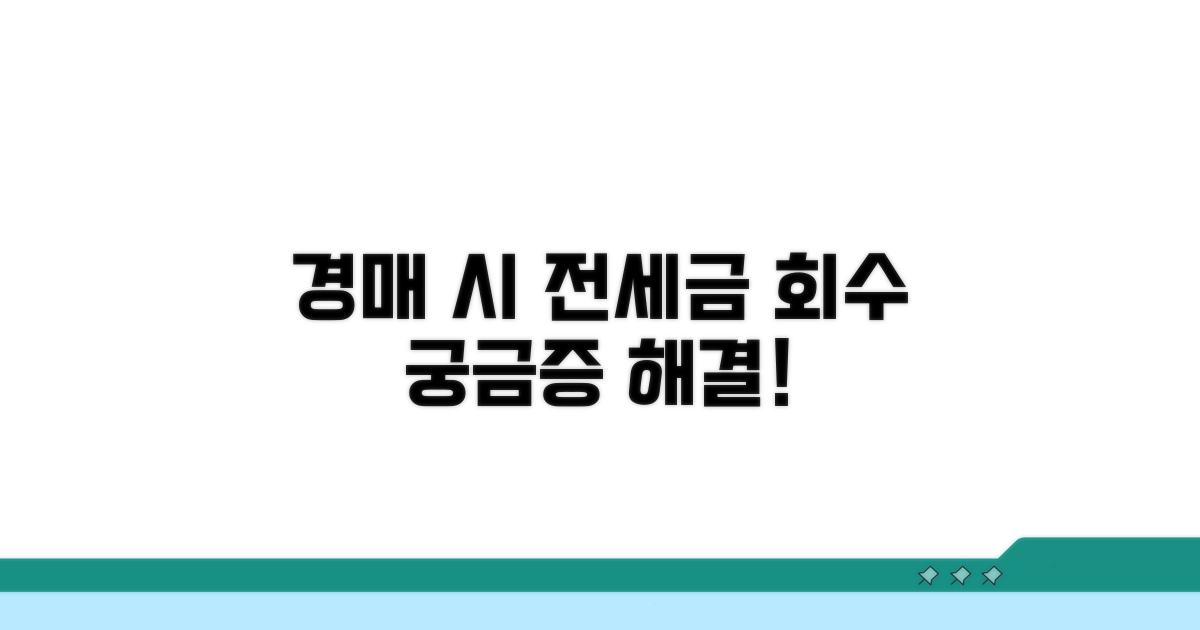 경매 시 전세금 회수 절차
