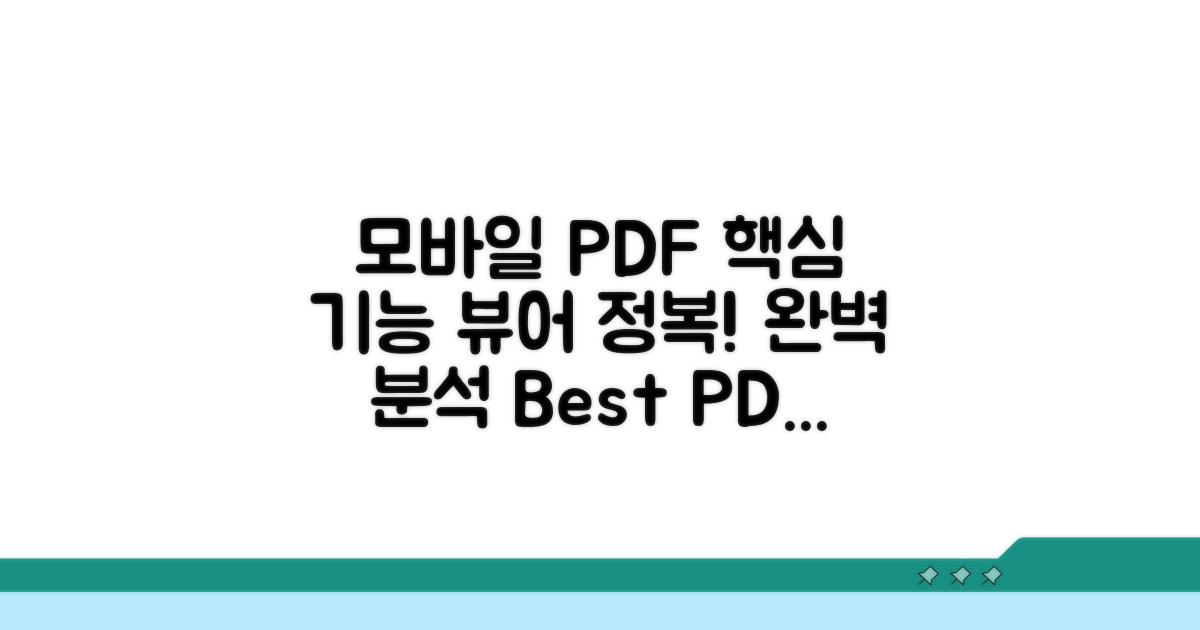 모바일 PDF 뷰어 핵심 기능 완벽 분석