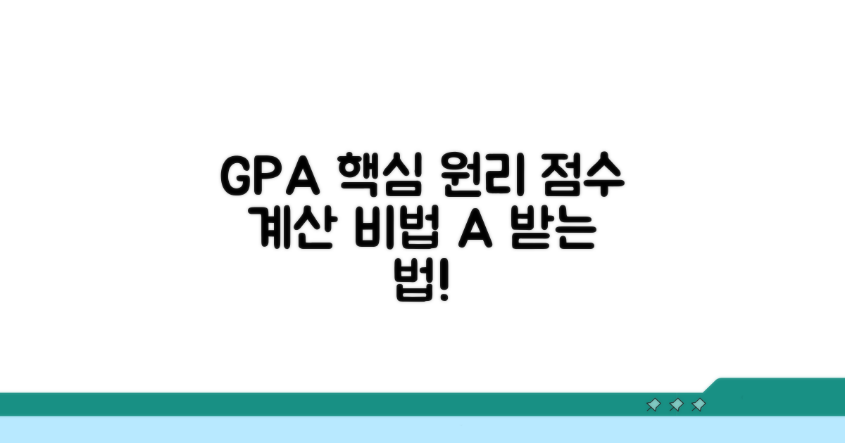 GPA 산출의 핵심 원리