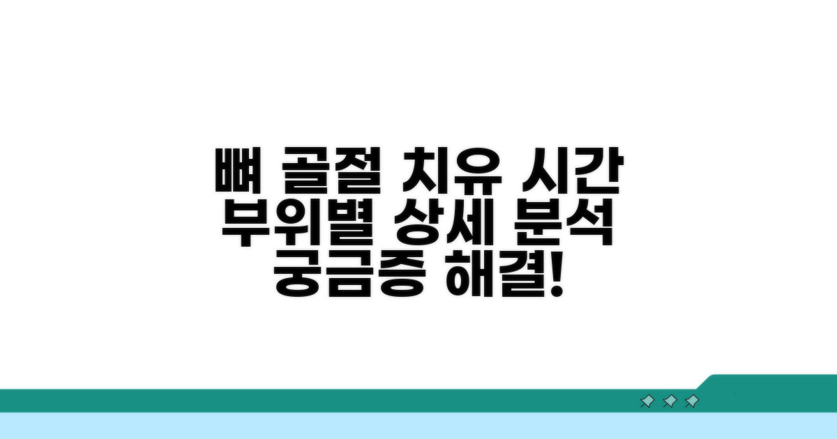 뼈 골절 치유 시간, 부위별 상세 분석