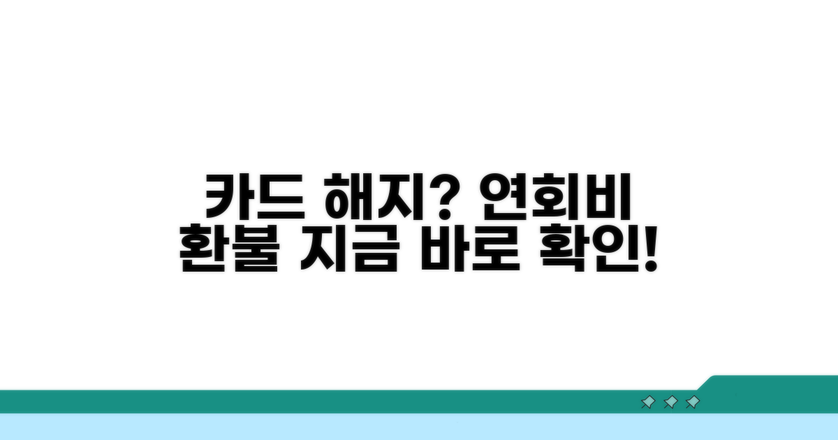 해지 시 연회비 환불 절차