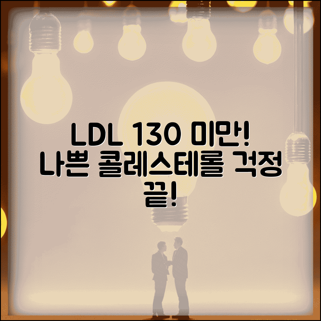 LDL 콜레스테롤 정상 수치 130 미만 | 나쁜 콜레스테롤 기준치