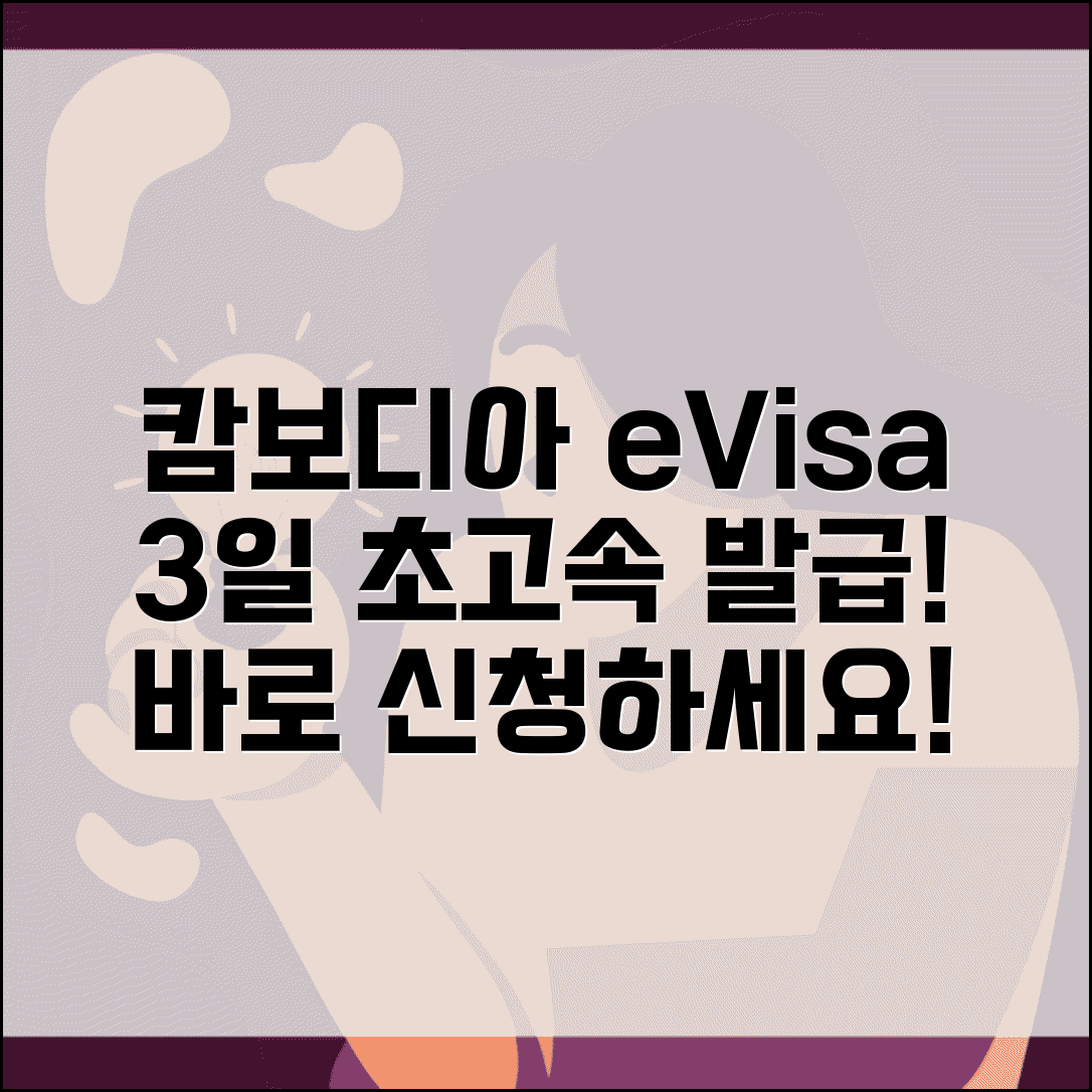 캄보디아 e비자 발급 3일 | 캄보디아 전자비자 처리 시간