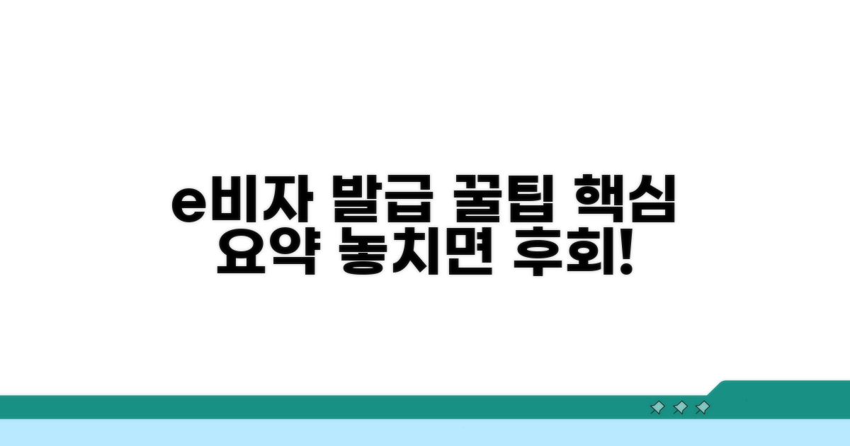 e비자 발급 꿀팁과 유의사항