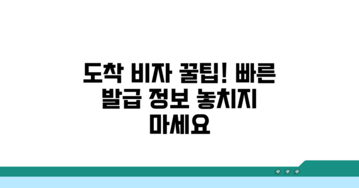 도착비자 꿀팁과 추가 정보