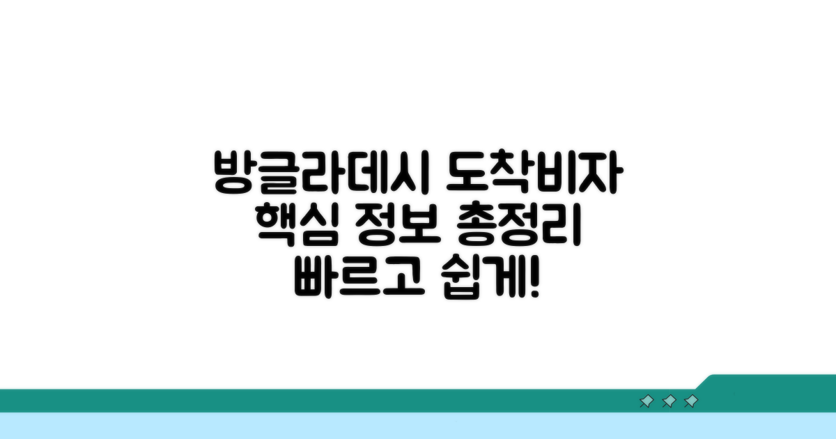 방글라데시 도착비자 핵심 정보