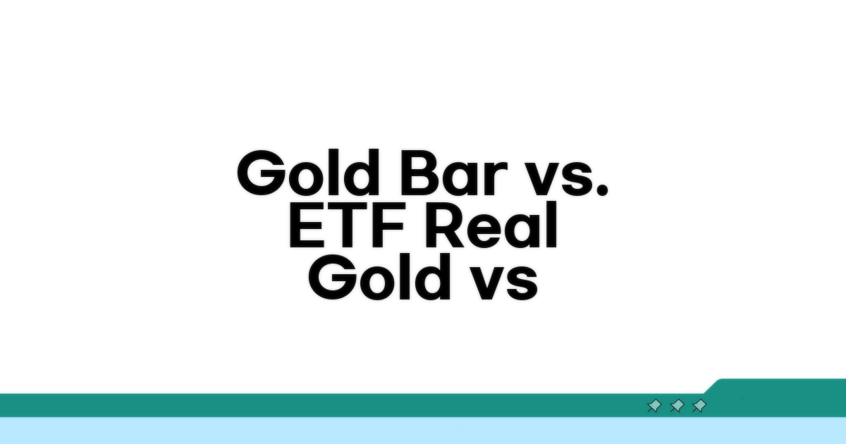 골드바 vs 금 ETF, 장단점 비교