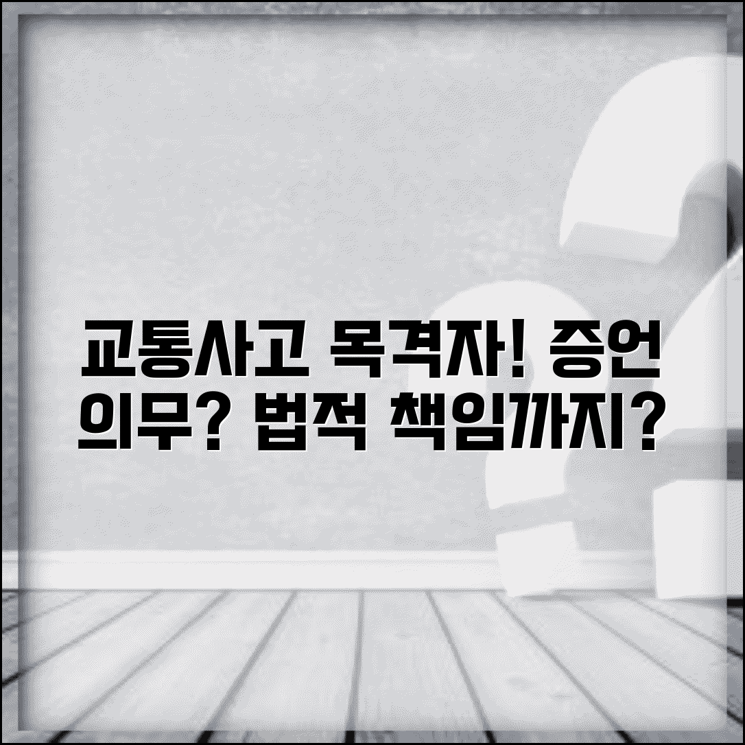 교통사고 목격자인데 증언 의무 있나요 | 사고목격 | 증언의무 | 법적책임