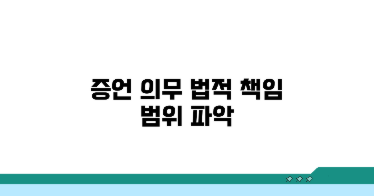 증언 의무 범위와 법적 책임