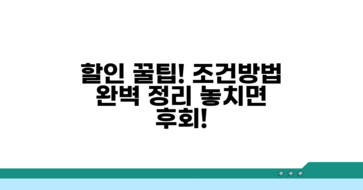할인 조건과 이용 방법 안내
