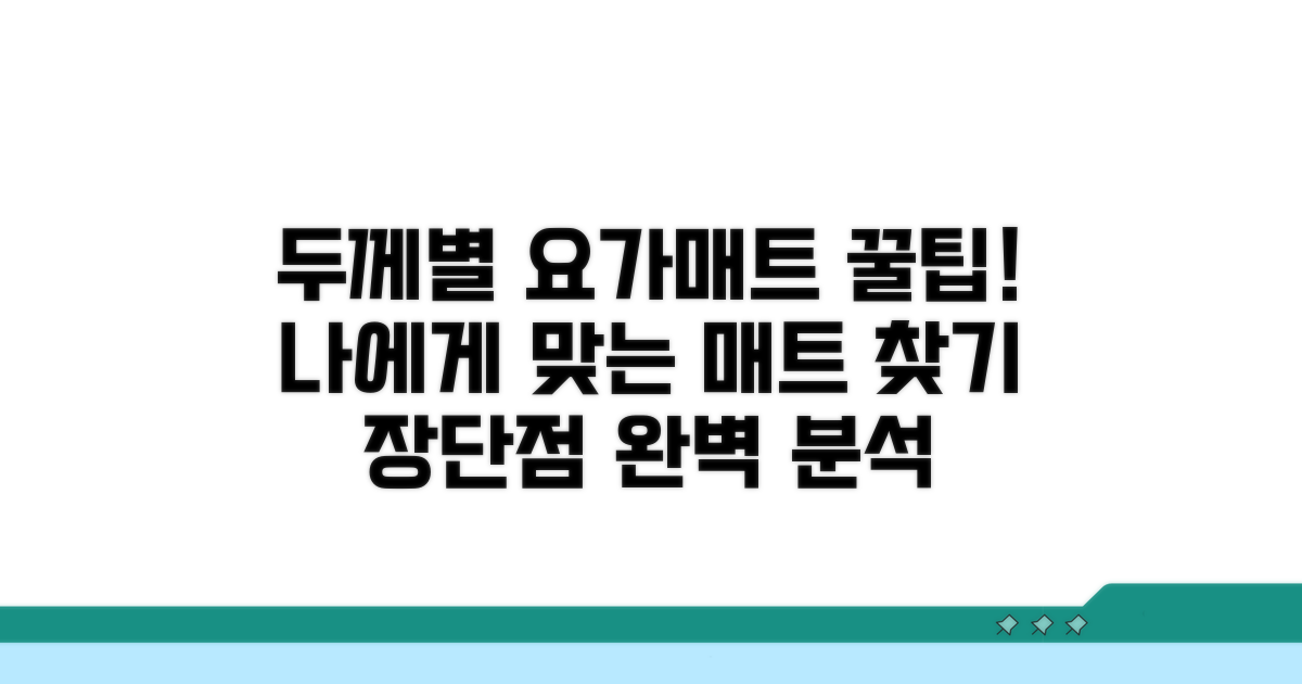 두께별 요가 매트 장단점 비교 분석