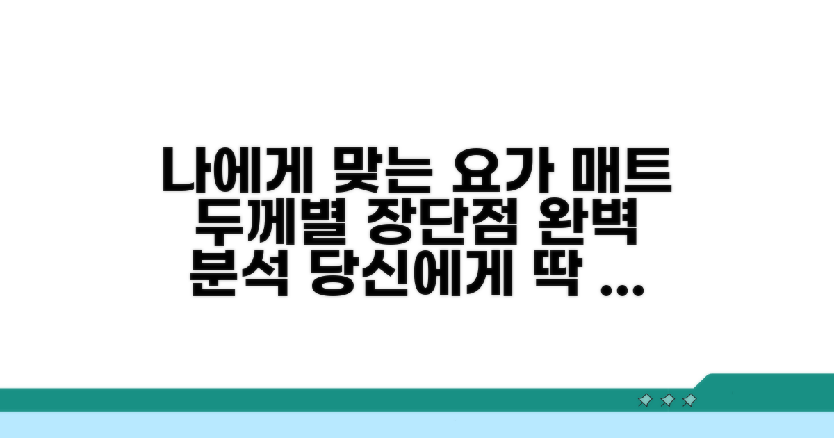 나에게 맞는 요가 매트 두께 찾기