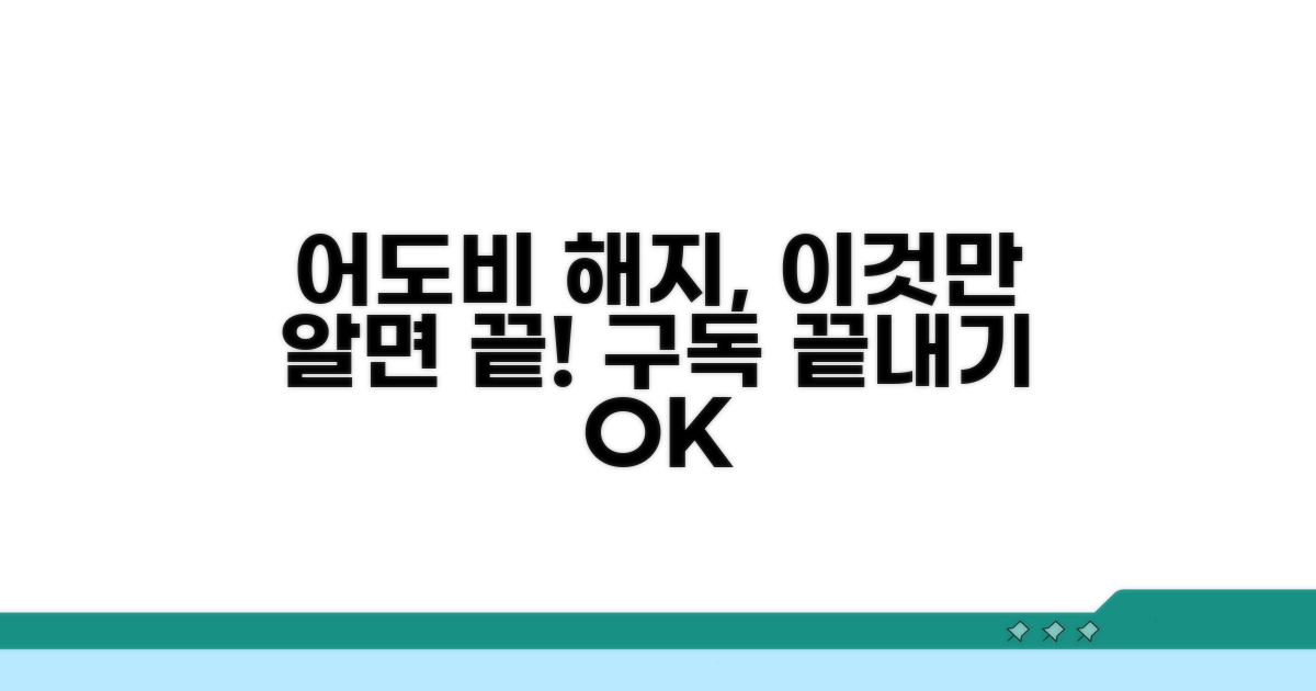 어도비 구독 해지 방법 완벽 정리
