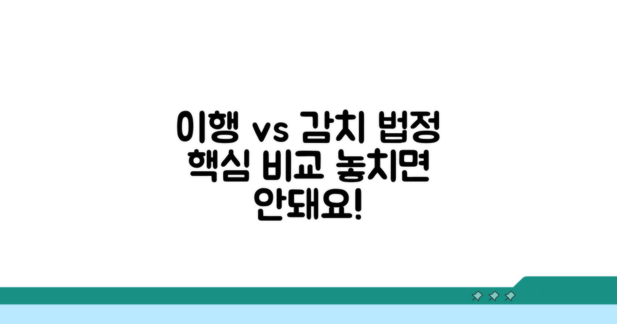 이행명령과 감치명령 핵심 비교