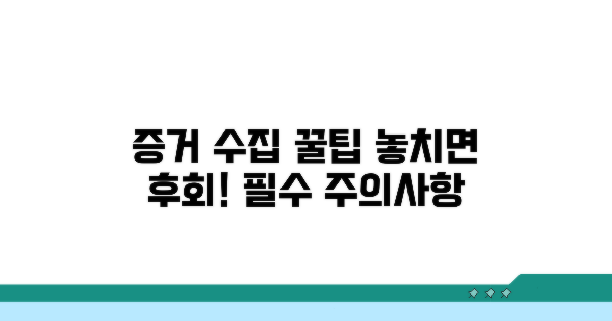 증거 수집 시 꼭 알아둘 주의사항