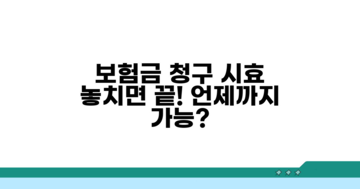 보험금 청구 시효, 언제까지 가능할까