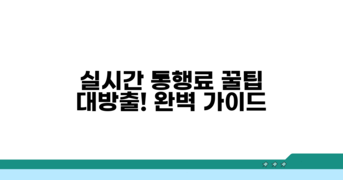 실시간 통행료 조회 완벽 가이드