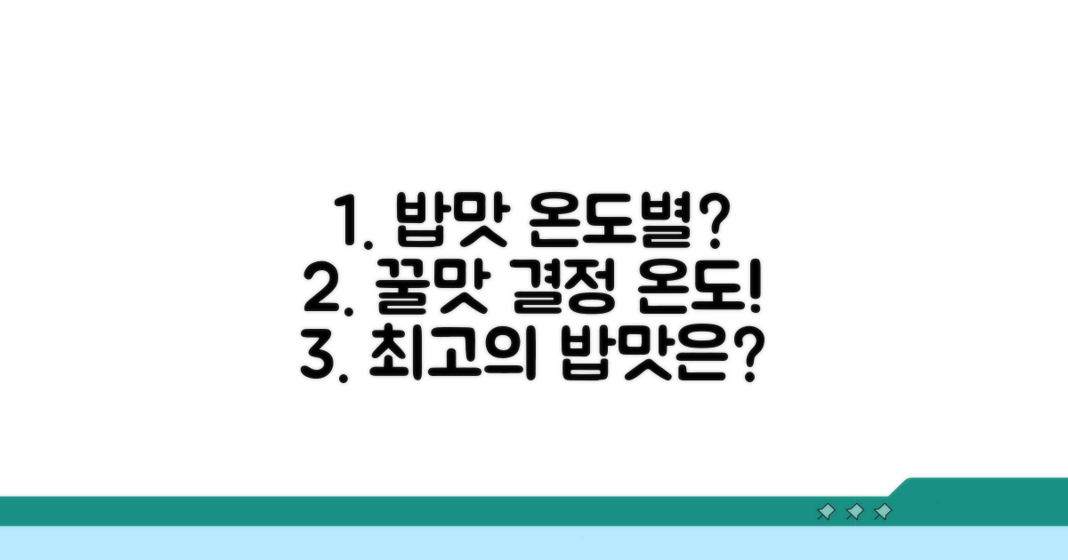 온도별 밥맛 변화, 어떻게 될까?