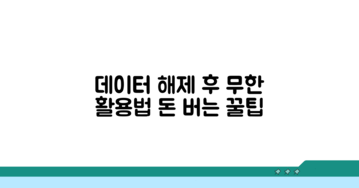 데이터 제한 해제 후 활용법