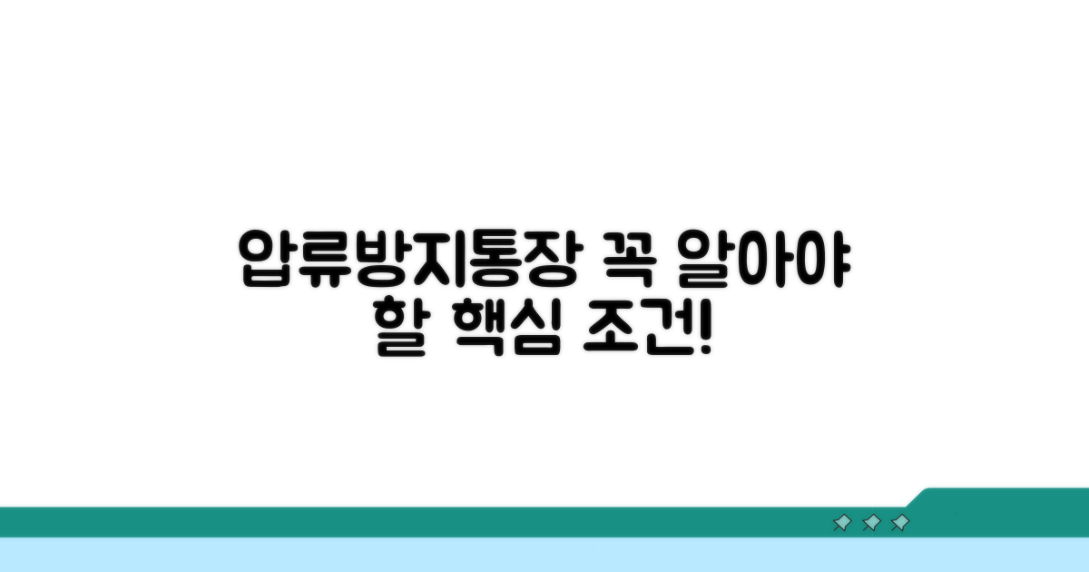 압류방지통장, 꼭 알아야 할 핵심 조건